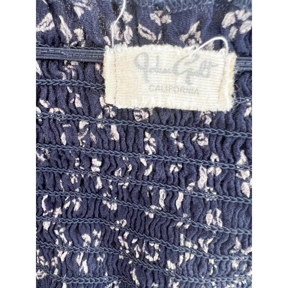 John Galt/Brandy Melville Ally Smocked Crop Tank Top | One Size - Picture 6 of 7